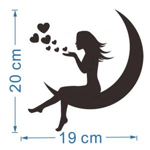 Romantic Moon Goddess Love <b>Acrylic</b> <b>Mirror</b> Sticker New Arrival Home Wall Decals for Valentine's Day Cartoon Art Style - Product Image 6