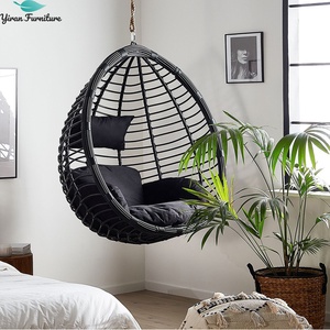 <span class=keywords><strong>Hamac</strong></span> de patio en osier et métal au design moderne, balançoire suspendue aux œufs, <span class=keywords><strong>pour</strong></span> l'extérieur ou la chambre à coucher, cadre en acier bon marché - Product Image 6