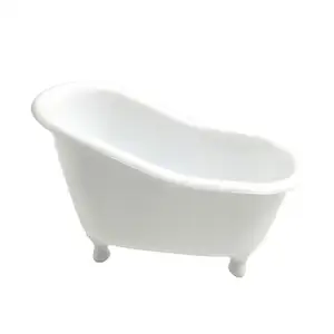 Mini baignoire jouet blanche pour emballer les produits de bain, récipient en forme de baignoire en plastique