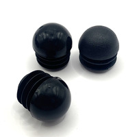 Bouchon de tube en plastique noir demi-circulaire réutilisable, écologique, robuste, antidérapant, sphérique, résistant à l'usure, pour table