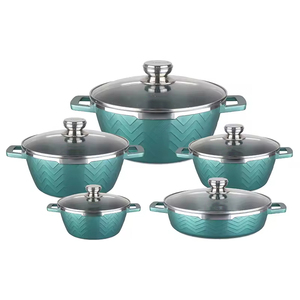 Groothandel Voorraad Goedkope Luxe Klassieke Granieten Kookgerei <span class=keywords><strong>Set</strong></span> Anti-Aanbak Aluminium Potten Sets Voor Thuis Keuken Kookgerei - Product Image 4