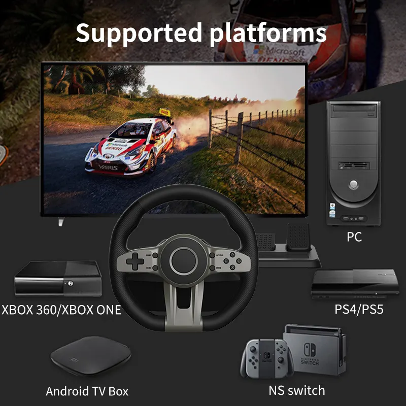 Steering Wheel Pc Gaming Steering Wheel PS4 Racing Wheel 270 Degree Game Steering Wheel For Switch/PS4/Xbox One/PC