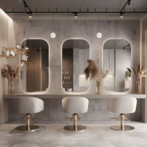 Beauty Salon Interior Design - One-Stop Custom Commercial Beauty Shop Renovation Service Minimalist Beauty Salon Decoration - Product Image 3