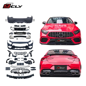 Kit carrosserie CLS63 A-<span class=keywords><strong>MG</strong></span> pour Mercedes-Benz <span class=keywords><strong>CLS</strong></span> W257 version basse 2018-2024 : pare-chocs avant et arrière, calandre, diffuseur, embouts d'échappement noir/argent - Product Image 1