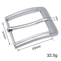 HORSE LOVE Boucle de ceinture en métal réglable de style simple en zinc de 34,5 mm pour accessoires