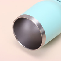 Tumbler Anggur Bentuk Telur 12oz Kustom dari Baja Anti Karat, Terisolasi, Dinding Ganda, Vakum, Termal, dengan Speaker Bluetooth