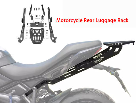 Porte-bagages arrière en acier au carbone renforcé, style plaque