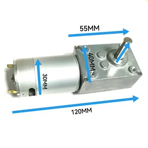 Elektromotor MJW4058-555PM Versnellingsbak 555 Motor Hoog Koppel 12V 24V Worm Dc Tandwielmotor Geschikt Voor Speelgoedauto 'S