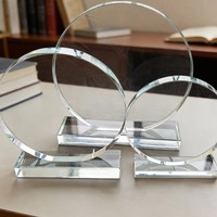 Goedkope blanco kristallen trofee op maat gemaakte prijs wedstrijd cadeau souvenir gegraveerde kristallen plaquette milieuvriendelijk Kerstmis gepolijst UV