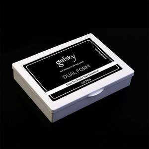 Gelsky Forma de uñas de plástico Negro Blanco Caja transparente Paquete Extensión de uñas Forma dual - Product Image 4