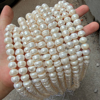 Perles d'eau douce naturelles non perlées, côtelées, en nacre ancienne, 11 mm, pour la confection de bijoux DIY ; 36 perles par brin de 38 cm