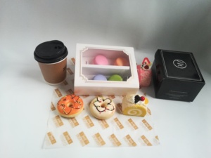 Prezzo all'ingrosso personalizzato trasparente biscotto macaron scatola torta dessert pagnotta carta da forno confezione regalo con inserto divisore di carta - Product Image 4