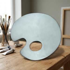 Stainless Steel <b>Makeup</b> <b>Palette</b> Round Shape With Hole Design High Quality Mixing <b>Palette</b> Instruments - Product Image 2