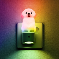 Veilleuse RGB LOHAS à brancher, Golden Retriever, capteur crépusculaire, changement de couleur RGB, veilleuses LED pour chambre à coucher, pour cadeaux et décoration