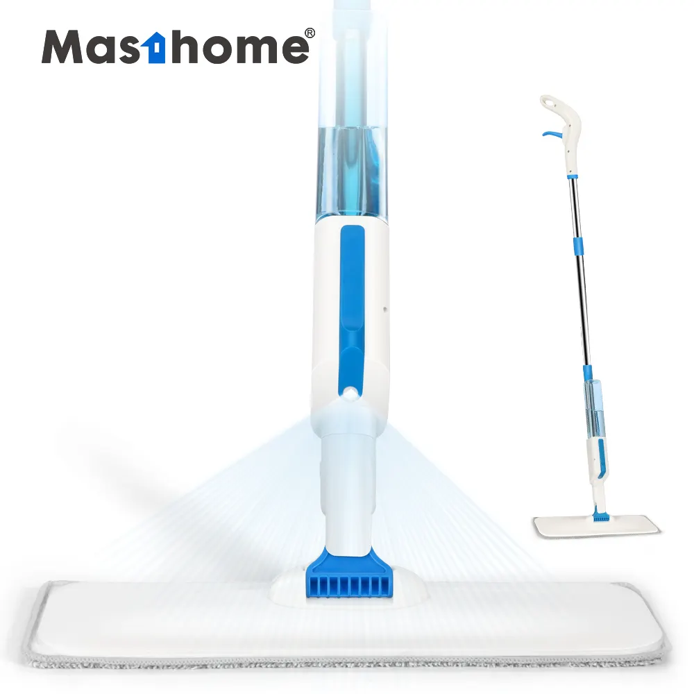 Masthome Household Three Parts Pole Clever Floor Cleaning Mop Microfiber Lazy Flat Magic Spray Mop