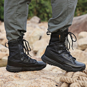 CQB.<span class=keywords><strong>SWAT</strong></span> ZD-144 été bottes de randonnée tactiques hommes cuir et tissu en maille avec EVA pour aventures en plein air vente en gros - Product Image 3
