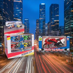Moto Top Speed, Motocicleta de Juguete Fundida a Presión, 15x6x7 cm, Caja de Exhibición, Colección Ciudad Moderna - Product Image 3