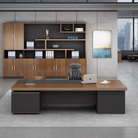 Bureau de direction de luxe moderne, mobilier de bureau de direction haut de gamme, ensemble extensible en bois, étagères modulaires, utilisation à domicile, hôtel, matériau métallique