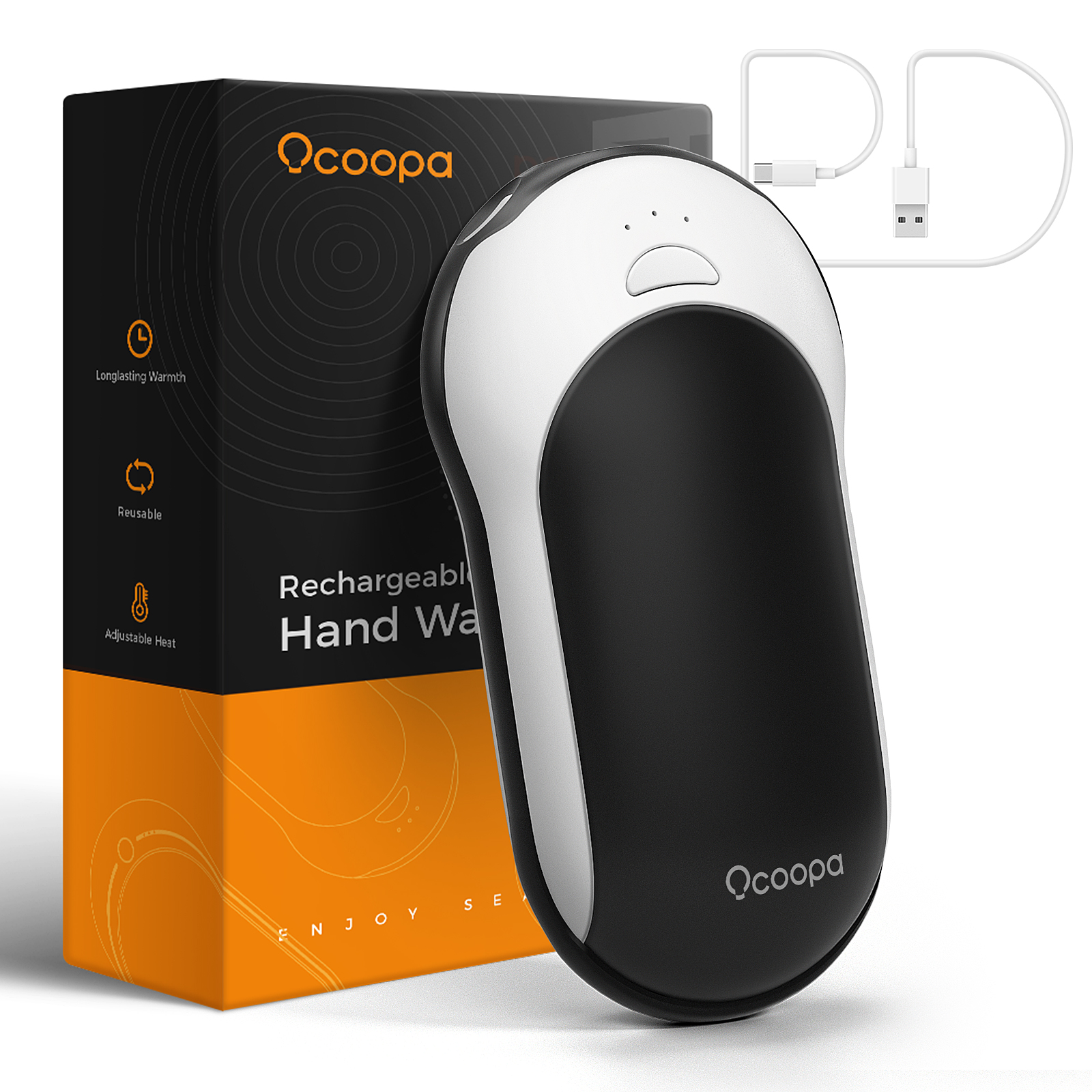 9000 мАч 2021 Новинка зимняя грелка для рук многоразовый внешний аккумулятор электрический портативный обогреватель подарок мобильный USB Перезаряжаемый грелка для рук