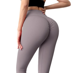 Leggings de yoga sans couture pour <span class=keywords><strong>femme</strong></span>, taille haute, très élastiques, effet push-up, compression forte, avec fermeture à crochets - Product Image 5