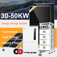 Système de stockage solaire industriel complet personnalisé Sunroko 30 kW 40 kW 50 kW 50 kVA, système solaire hybride complet