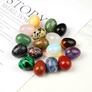 Figurine d'œuf en cristal de quartz de luxe, pierre brute, fait main, pièce décorative ovale - Product Image 3