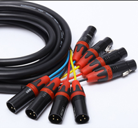 Câble XLR 4 canaux mâle à femelle pour l'éclairage de scène et le signal sonore avec gaine en PVC pour haut-parleur Microphone Speakon Connector