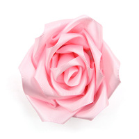 Ruban Qibai en satin brillant avec fleur 3D en polyester, idéal pour bijoux, pétales de rose, DIY, anniversaires, expressions créatives et mariages