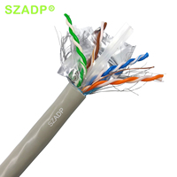 Câble LAN Cat6 extérieur anti-âge, 4 paires de fils en cuivre massif pour la mise en place de réseaux extérieurs