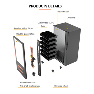 JSK Vending Machine for Foods and Drinks with <strong>Card</strong> Reader and Change <strong>Dispenser</strong> for Cold Water and Refrigerated Snacks - Product Image 4