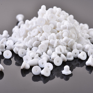 Soportes de silicona blancos para pendientes, redondos, antideslizantes, para hacer pendientes, molde de resina plástica de 5 mm para fundición - Product Image 1