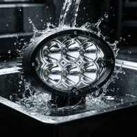 Nouvelle lampe de travail LED Ellipse 6,4 pouces 60W, étanche IP68, 12-48V, 4320lm, lampe auxiliaire de conduite, tout-terrain, voiture, camion, chariot élévateur, machinerie