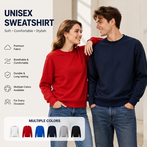 Custom Logo Unisex Crewneck Autumn Knitted Sweatshirt Premium Soft Pullover Blank Printing Team Uniform ODM Bulk Wholesale - Product Image 1