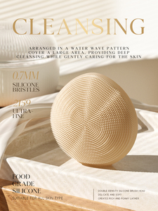 Brosse faciale sonique rechargeable 3 en 1 avec thérapie chauffante pour un nettoyage en profondeur et une revitalisation de la peau - Product Image 2