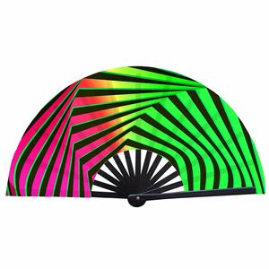 13-Inch Custom <b>Bamboo</b> Hand Fans Large Loud Noise Traditional Folk Art Business Gifts Pyramid Style Handmade Durable Clack - Product Image 5