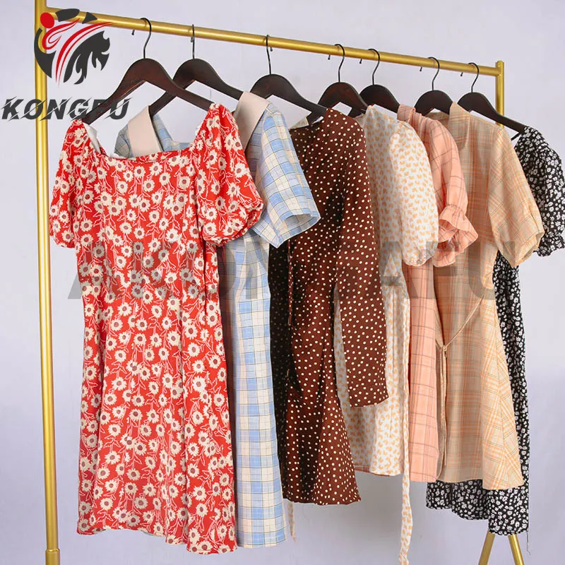 summer ladies dress Inventory clearance clothes women Knee-length casual cotton dresses for women