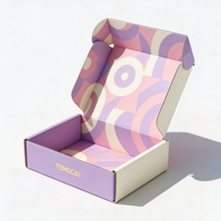 Boîtes pliantes personnalisées en carton ondulé écologiques et recyclables pour poudre libre, avec gaufrage et pelliculage mat, taille sur mesure