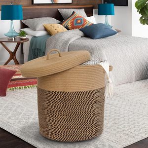 Grands paniers de rangement en coton et corde de jute, <span class=keywords><strong>panier</strong></span> <span class=keywords><strong>pour</strong></span> plantes/<span class=keywords><strong>chien</strong></span>, <span class=keywords><strong>panier</strong></span> en corde tissée en coton <span class=keywords><strong>pour</strong></span> enfants - Product Image 5