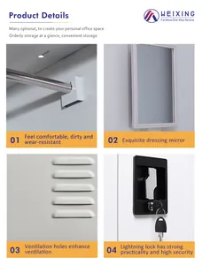 Novo design personalizado metal armário guarda-roupa gabinete nórdico gabinete de metal