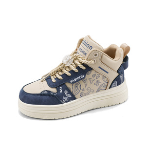 Chaussures de sport pour enfants, tige synthétique, semelle extérieure en caoutchouc, semelle intermédiaire en EVA, doublure en peluche, baskets tendance pour garçons, hiver - Product Image 5