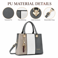 Sac messager rétro en cuir PU pour femme, léger, résistant à l'eau, fermeture éclair, polyester, deux sangles, sac à main