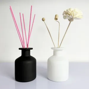 Decorate home perfume 100ml 150ml 250ml gray white black empty glass reed diffuser bottle