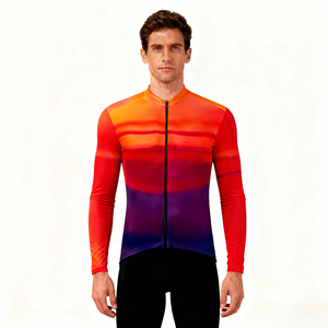 Jersey de Ciclismo Personalizado con Logotipo, Transpirable, Ligero, de Manga Larga, para Exteriores, que Absorbe la Humedad, para Equipos Profesionales - Product Image 3