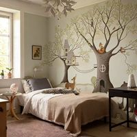 Étiquettes HD personnalisées, peintures murales pour enfants, papier peint 3D écologique, décoration intérieure, papier peint pour chambre et hôtel, peintures murales