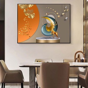Große Wohnkultur Kunst Design für Wohnzimmer Büro Wand Vintage Stil Einzelflächen Stille Uhr Dekorative Malerei Fabrikpreis - Product Image 3
