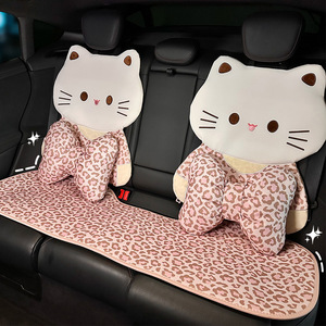 Coussins de siège de voiture pour chat, ensemble complet, antidérapants, respirants, en polyester, housses de siège avant pour toutes les saisons - Product Image 3