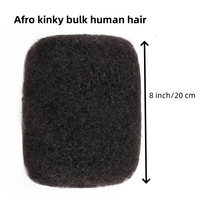 Capelli Umani Brasiliani Ricci Voluminosi Remy per Dreadlock, Capelli Sintetici Intrecciati a Macchina per Treccine all'Uncinetto