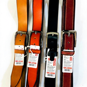 Hot Selling Customizable Genuine Buffalo Cow Hide Leather Eco-Friendly High Strength Waterproof Men's Solid Steel Buckle Belt - Product Image 5