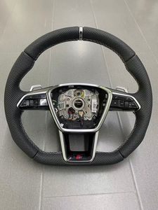 พวงมาลัยรูปตัว D มีรูพรุนสำหรับกีฬาพื้นแบน A8 A7 <span class=keywords><strong>A6</strong></span> Audi - Product Image 5