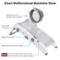 Mandoline Professionnelle Multifonctionnelle Réglable en Acier Inoxydable – Trancheuse à Légumes Premium pour Oignons et Tomates